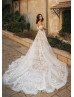 Off Shoulder Ivory Lace Tulle Chic Wedding Dress